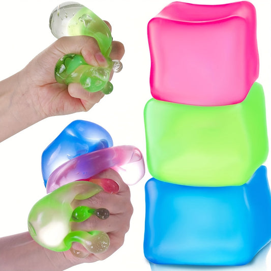 Cubo de hielo squishy sensorial antiestrés