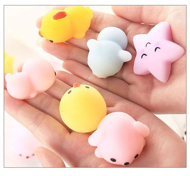 Set de 80 mini squishies mochi suaves