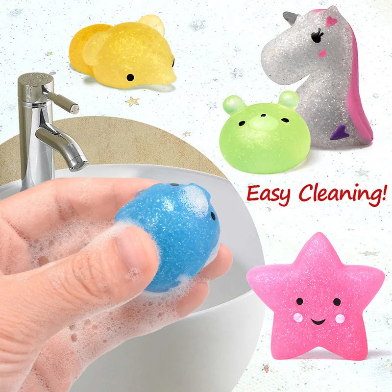 Set de 80 mini squishies mochi suaves