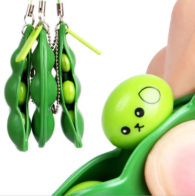 Llavero Frijoles Edamame Antiestrés