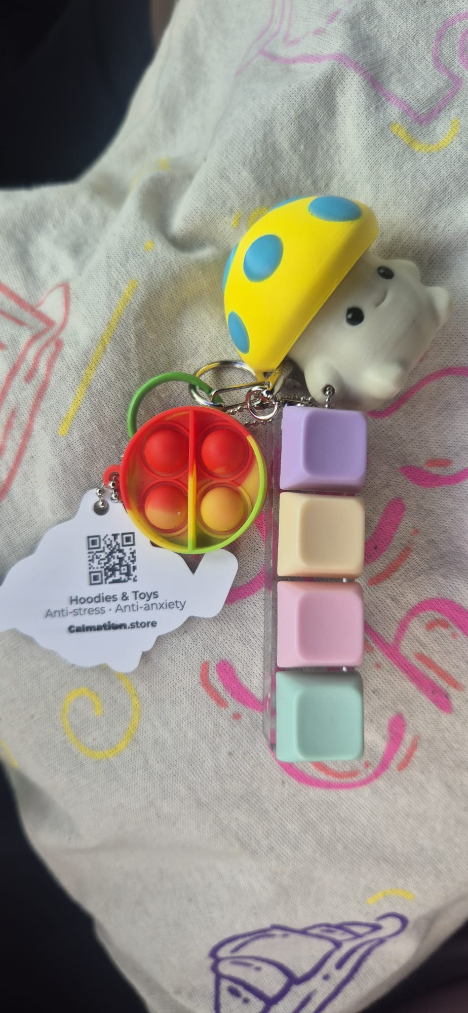 Llavero fidget Teclado Clicker